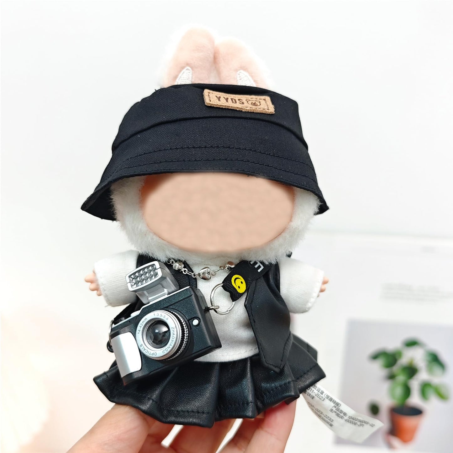 Mrwtesio Doll Clothes for Lububu  enhanced 8-Piece Lububu Outfits Set  7 Inch Lububu Clothing Accessories (No Doll) (Black C)