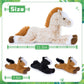 Tezituor 4Pcs Horse Stuffed Animal Set  Large Stuffed Mommy Horse with 4 Babies Pony Toys  Brown Stuffed Pony Plush Pillow for Boys Girls  21inch