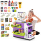 Deao Toy Cash Register For Kids Pretend Play Store Calculator Money 3 In 1 Coffee Machine Set Toys With Water Outlet Function Pl