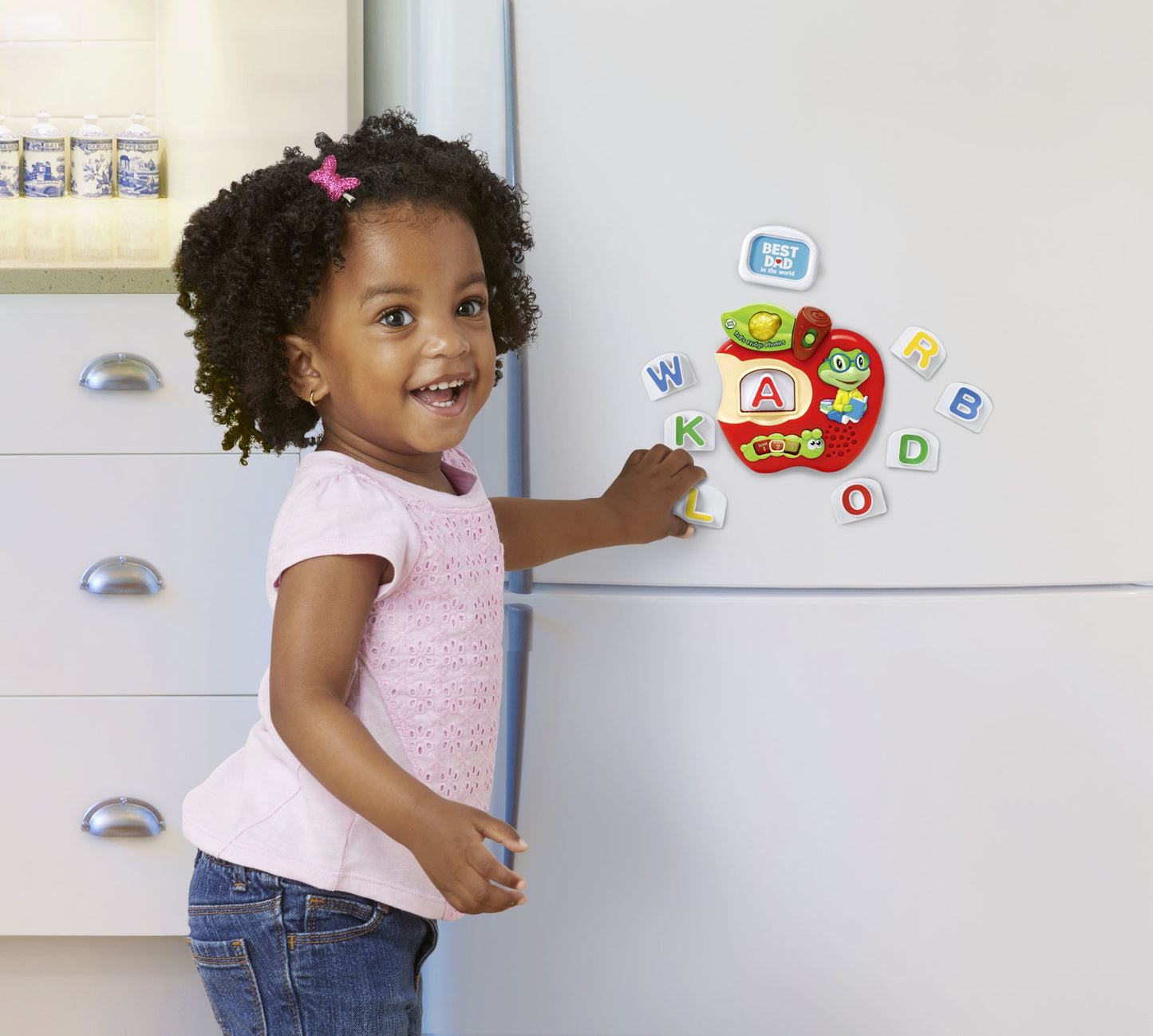 LeapFrog Tad's Fridge Phonics Magnetic Letter Set - Plastic, 9"W x 6"H x 1"D, Colorful Letters, Model 80-602800