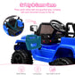 Joymor Ride On Truck With Remote Control, 4 Wheels 12V Battery Powered Kids Car, With Led Headlight/Horn Button/ Mp3 Player/Usb Port/Forward Backward/Kids Girl Boy (Blue)
