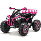 Soar Remote Control Four Wheeler For Kids - Electirc Toddler 4 Wheeler For Kids 3-6, Ride On Atv 12V Battery Powered, Kids Quad With Led Lights, Music, High Low Speed, Usb/Tf, Treaded Tires, Pink