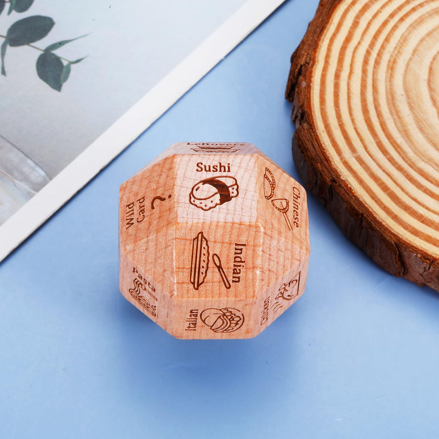 GGOJAGST Date Night Dice - 18 Sided Food Decision Dice for Couples, Fun Anniversary Gift for Men & Women