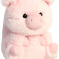 Aurora® Playful Rolly Pet™ Prankster Pig™ Stuffed Animal - Pink, 5 Inches, Compact Size, Polyester - Fun for Kids and Adults