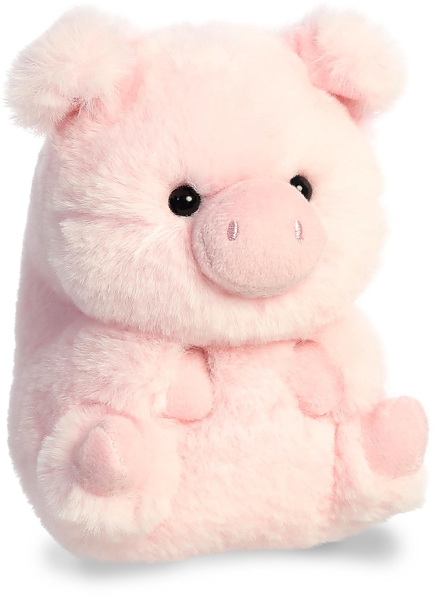 Aurora® Playful Rolly Pet™ Prankster Pig™ Stuffed Animal - Pink, 5 Inches, Compact Size, Polyester - Fun for Kids and Adults