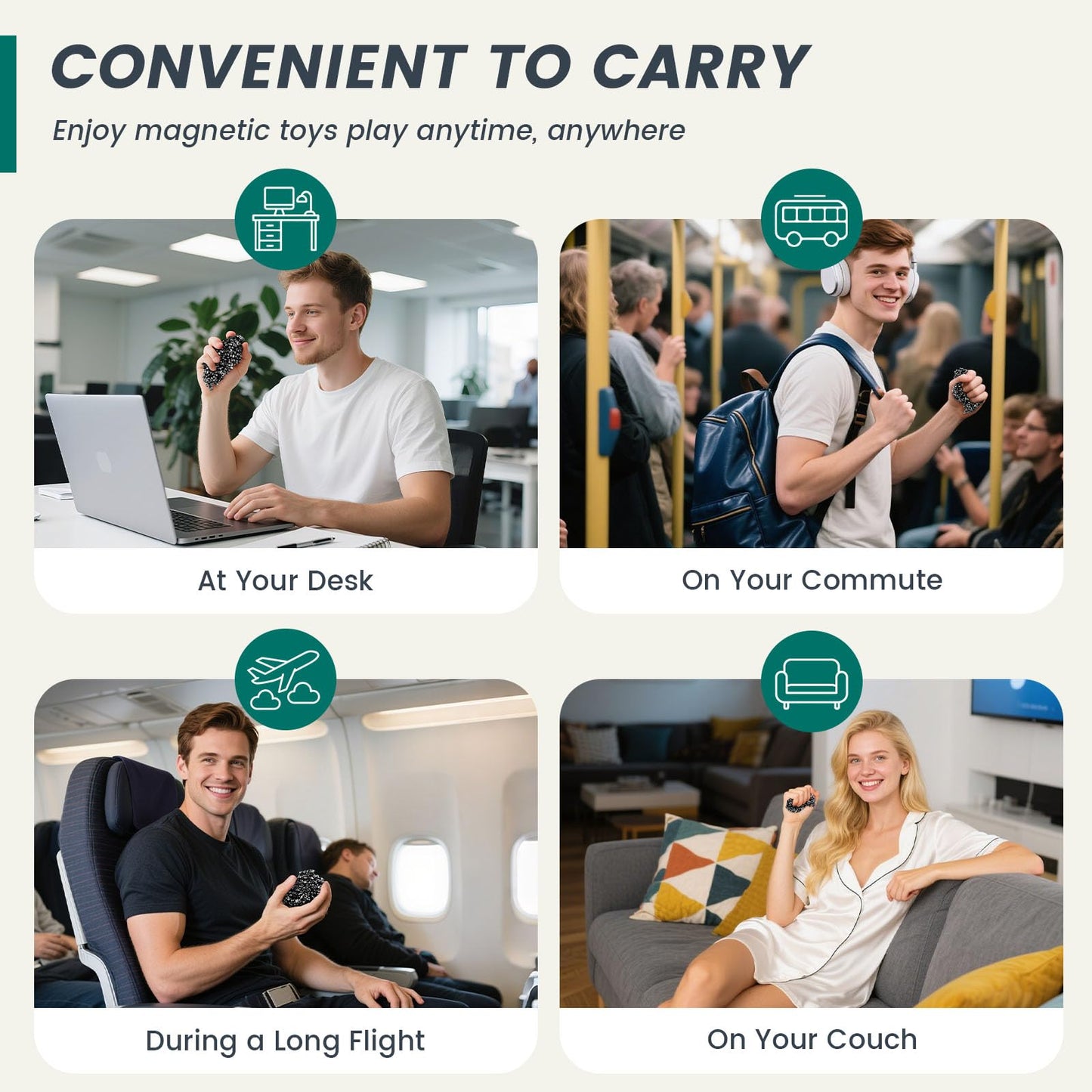 LovesTown 550PCS Fidget Toys mature-themed  Ferrite Putty Magnetic Rocks for Office Teens Gifts