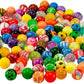 Obtanim 100 Pieces Colorful Bouncy Balls Bulk Mixed Pattern High Bouncing Balls For Kids Party Favors, Prizes, Birthdays Gift (2