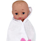 Baby's First Softina Bathtime Set - Realistic Skin, White Bath Towel, Safe for Ages 1+, Model 51150-2