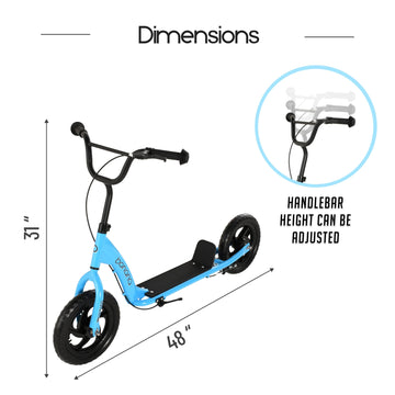 Banana Bike Kids Balance Bike And Toddler Scooter - No Pedal Bike With Carbon Steel Frame, Nylon Handlebar And 12-Inch Tires - Ideal Lightweight Scooter For Kids Ages 2-5 - 48 X 31-Inch (Blue)
