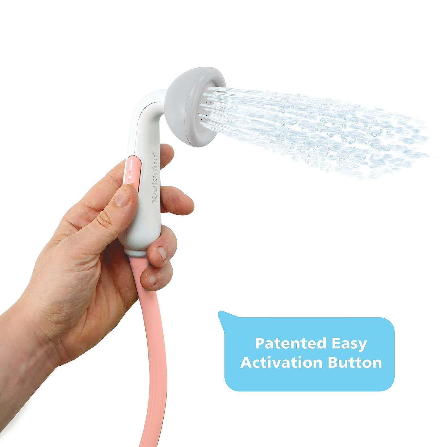 Yookidoo Baby Bath Shower Head - Elephant Bath Toy And Trunk Spout Rinser - For Newborn Babies In Tub Or Sink (Pink)