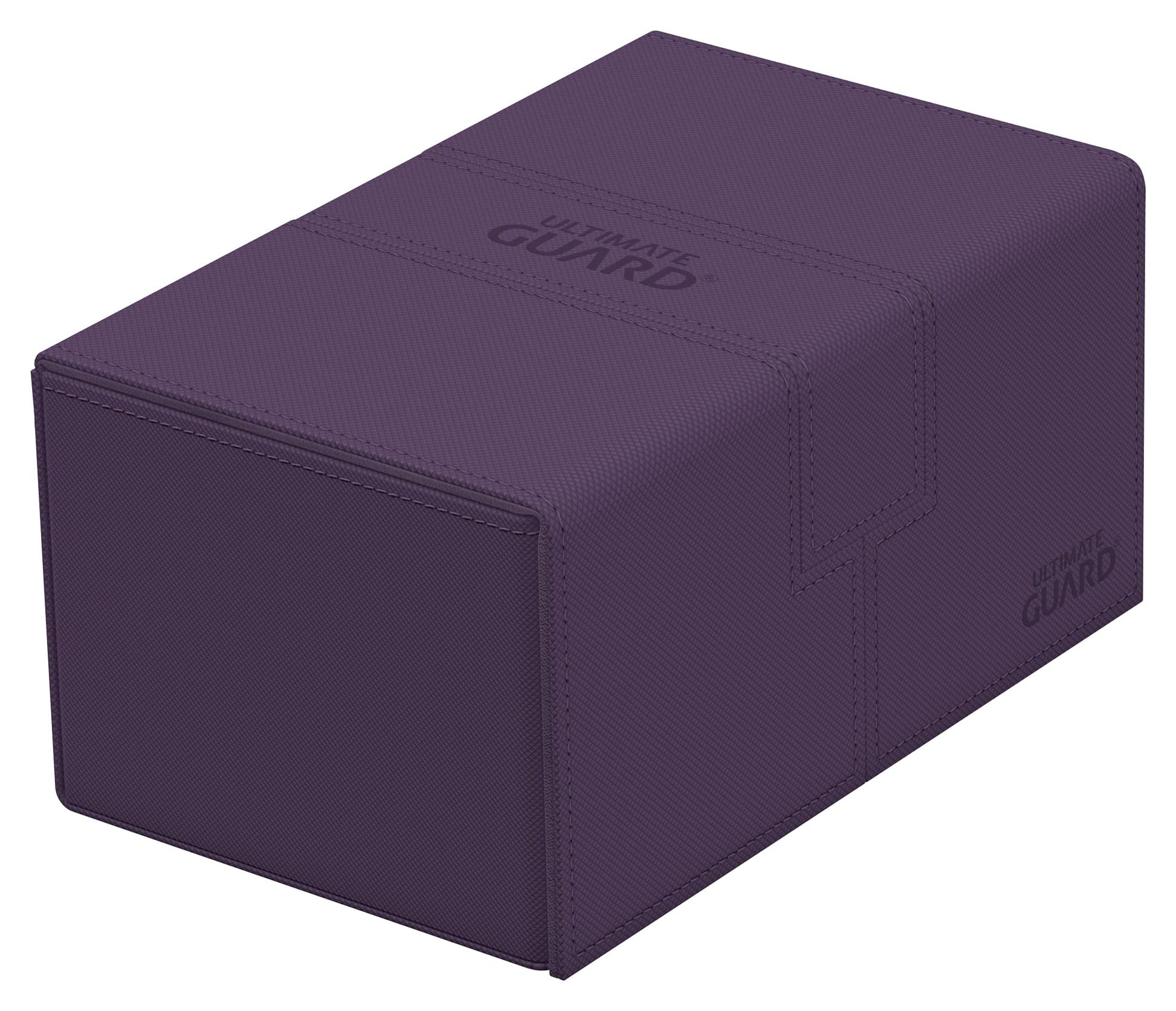 Ultimate Guard Twin Flip'N'Tray 160+, Deck Case For 160 Double-Sleeved Tcg Cards + Dice Tray, Purple, Independent Magnetic Closure & Microfiber Inner Lining