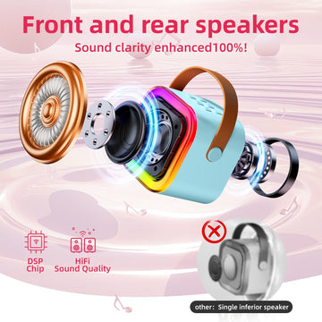 Kinglucky Top Mini Karaoke Machine For Kids (With 14M+ Songs) Valentines Birthday Gifts Toys For Girls Ages 3-12+, Portable Mini