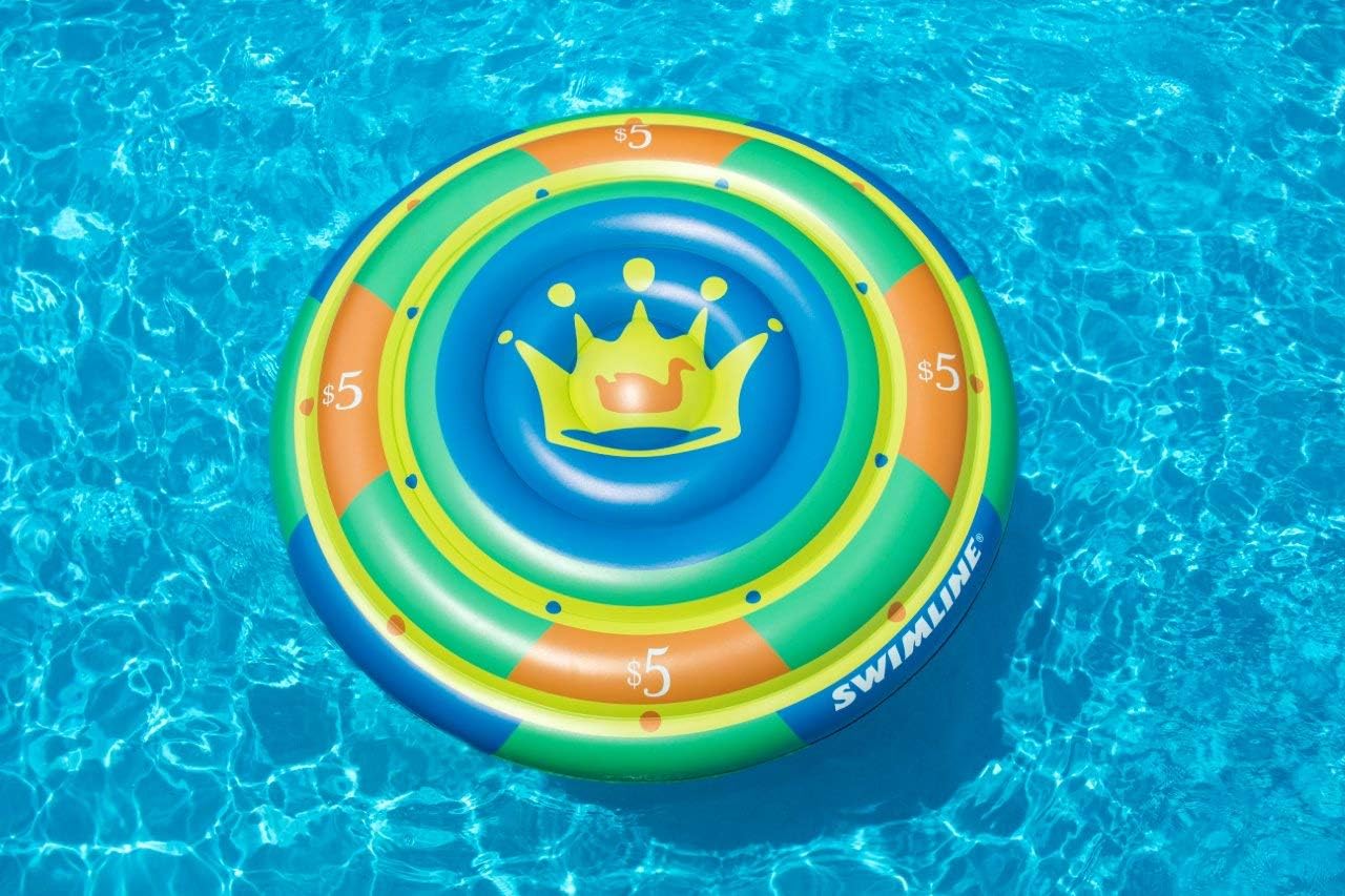 Swimline Highroller Chip Island Pool Inflatable Ride-On, Multi, 60'