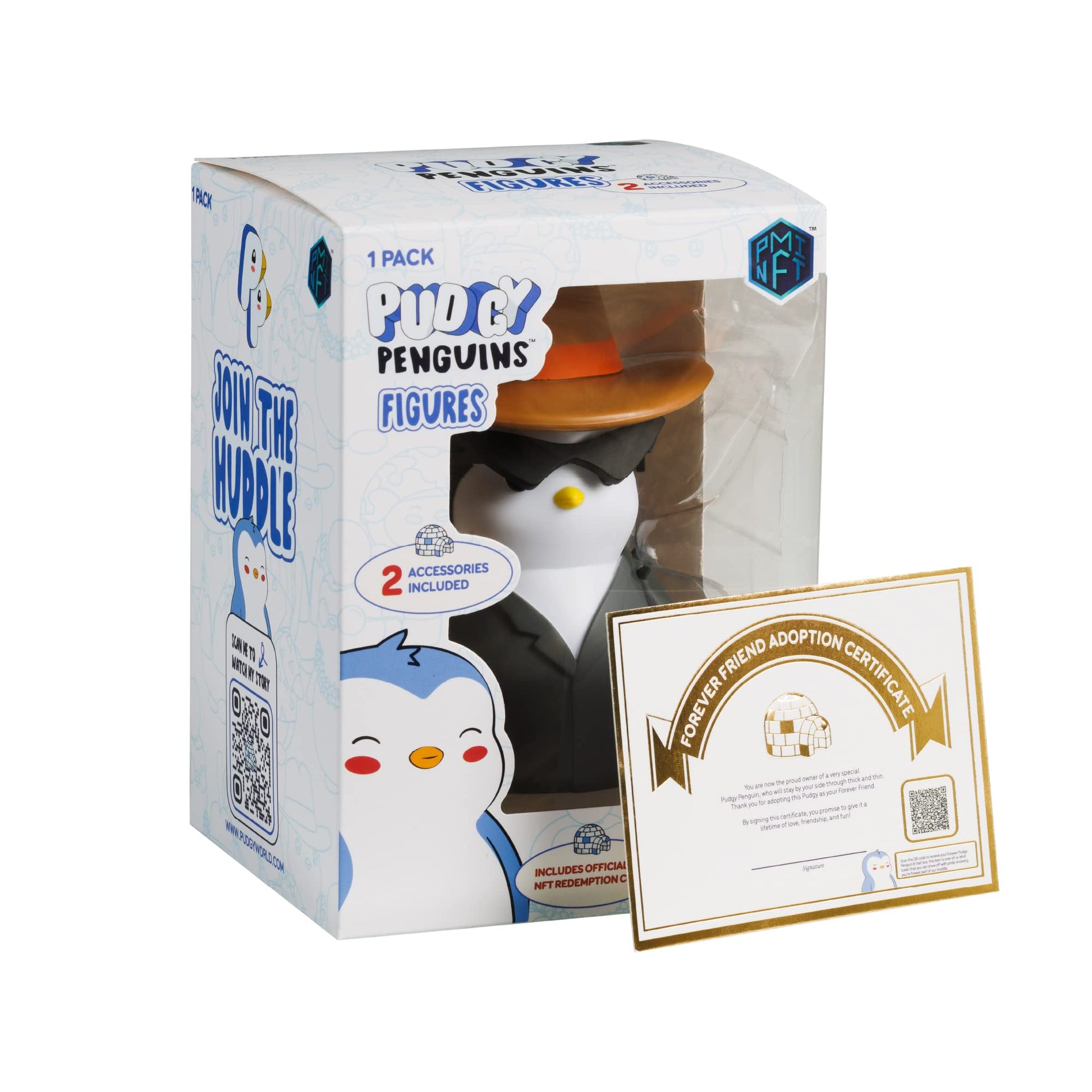 Pudgy Penguins Action Figures (Cowboy Carl) - 5 Inch enhanced Molded Figurine Toy Collectible - Perfect for Your Desk  Table  or Nightstand