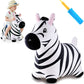 Iplay, Ilearn Bouncy Pals Zebra Hopping Horse, Plush Inflatable Animal Hopper, Indoor N Outdoor Ride On Jumping Bounce Toys, Birthday Gift For 18 Months 2 3 4 5 Year Old Kids Toddlers Boys Girls