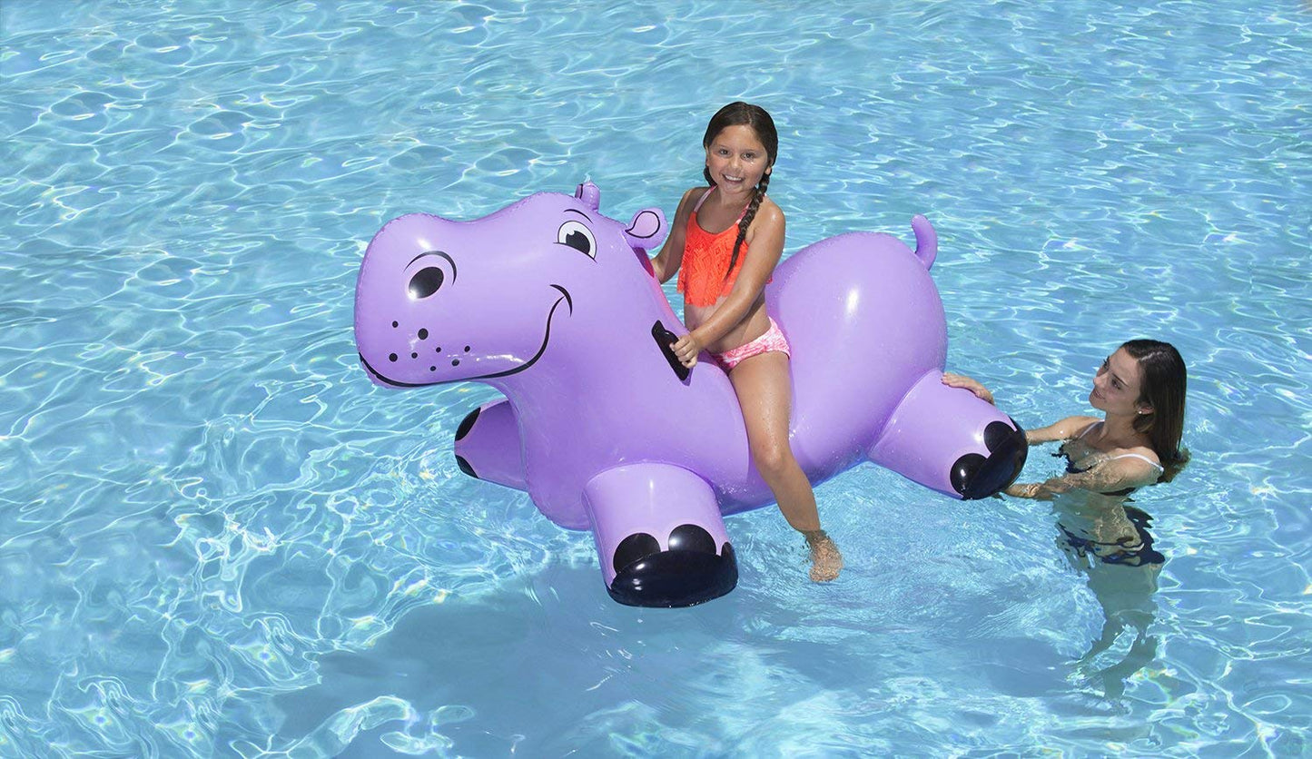 Poolmaster Giant Inflatable Pool Float Happy Hippo Rider Large