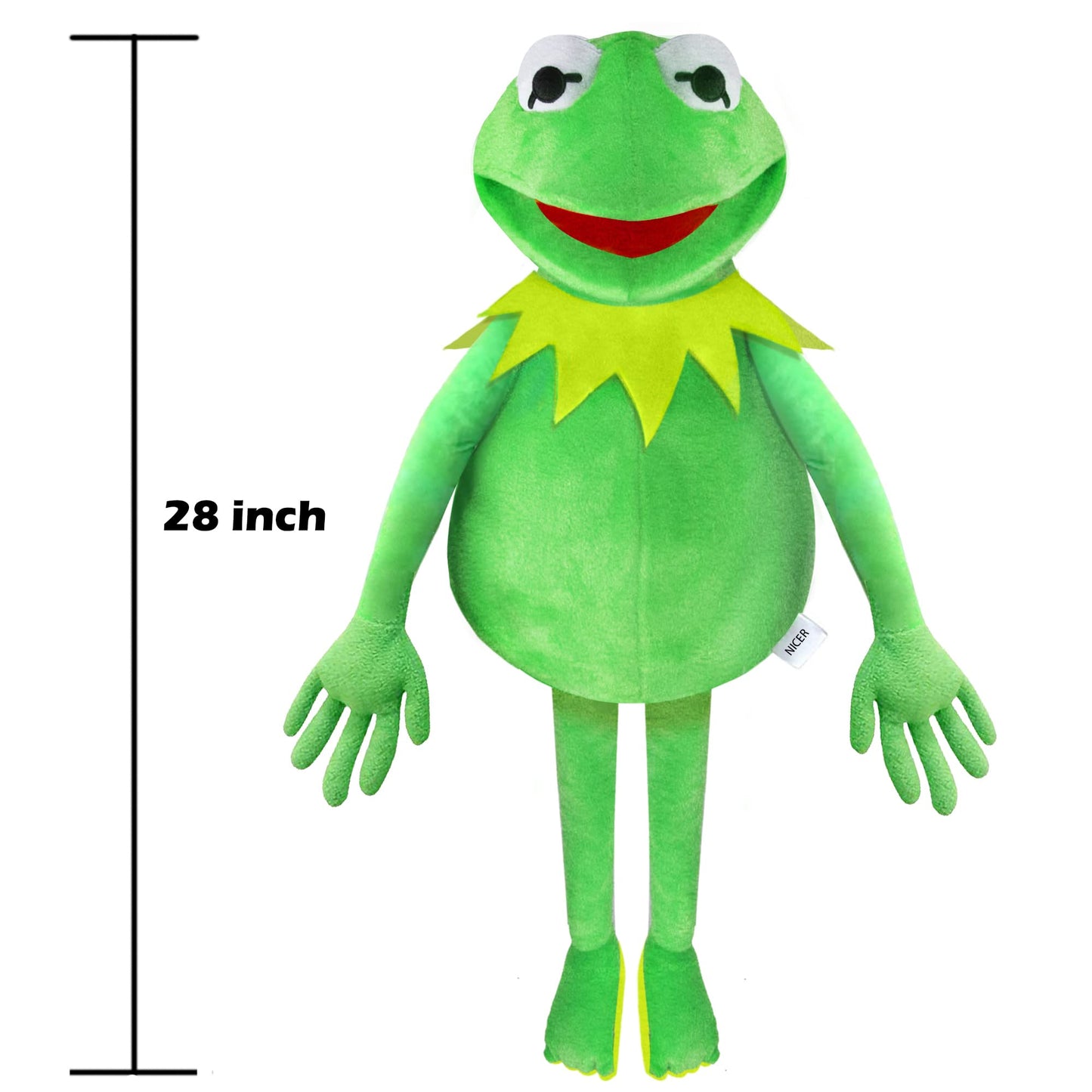 Kermit Frog Puppet, The Muppet Show, Soft Hand Frog Stuffed Plush Toy with 50 Pcs Kermit Frog Stickers, 28 Inches