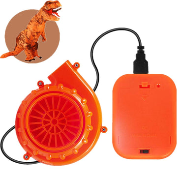 Wittocs Orange Costume Fan Mini Blower Fan For Dinosaur Halloween Inflatable Blow Up Costume(Upgraded Version)