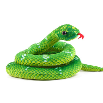Anboor Snake Stuffed Animals, 43.3 Inch Realistic Snake Plush Toy Long Stuffed Snake, Lifelike Snake Toy For Kids As Party Prank
