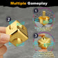 Dilabnba Metal Cube Fidget Spinner Toy For Kids Adults, Gold Cube Fidget Block Figner Spinner Focus 2 In 1 Spinning For Boys 3-1