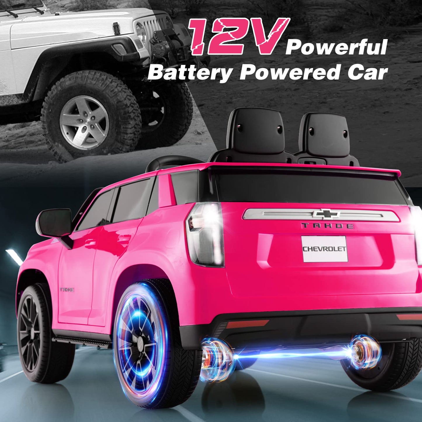 Costzon Ride On Car, 12V Licensed Chevrolet Tahoe Battery Powered Electric Vehicle W/ 2.4G Remote Control, High/Low Speed, Music