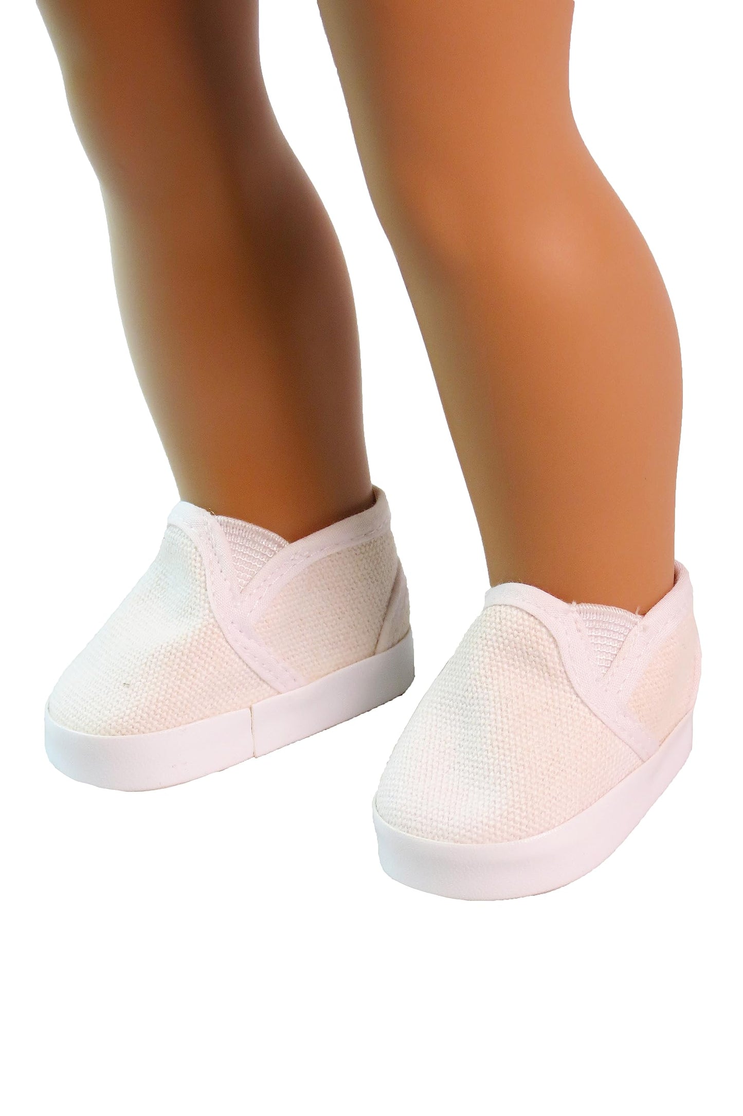 American Fashion World Red White and Blue Canvas Slip-Ons for 18-Inch Dolls | 3 Pack | enhanced Quality & Trendy Design | Dolls Shoes | Shoe Fashion for Dolls for Popular Brands