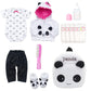 Reborn Baby Dolls Clothes Girl Outfits Accesories Panda 11 Pcs Set for 17-19 Inch Reborn Doll Newborn Girl&Boy with Backpack&Diaper