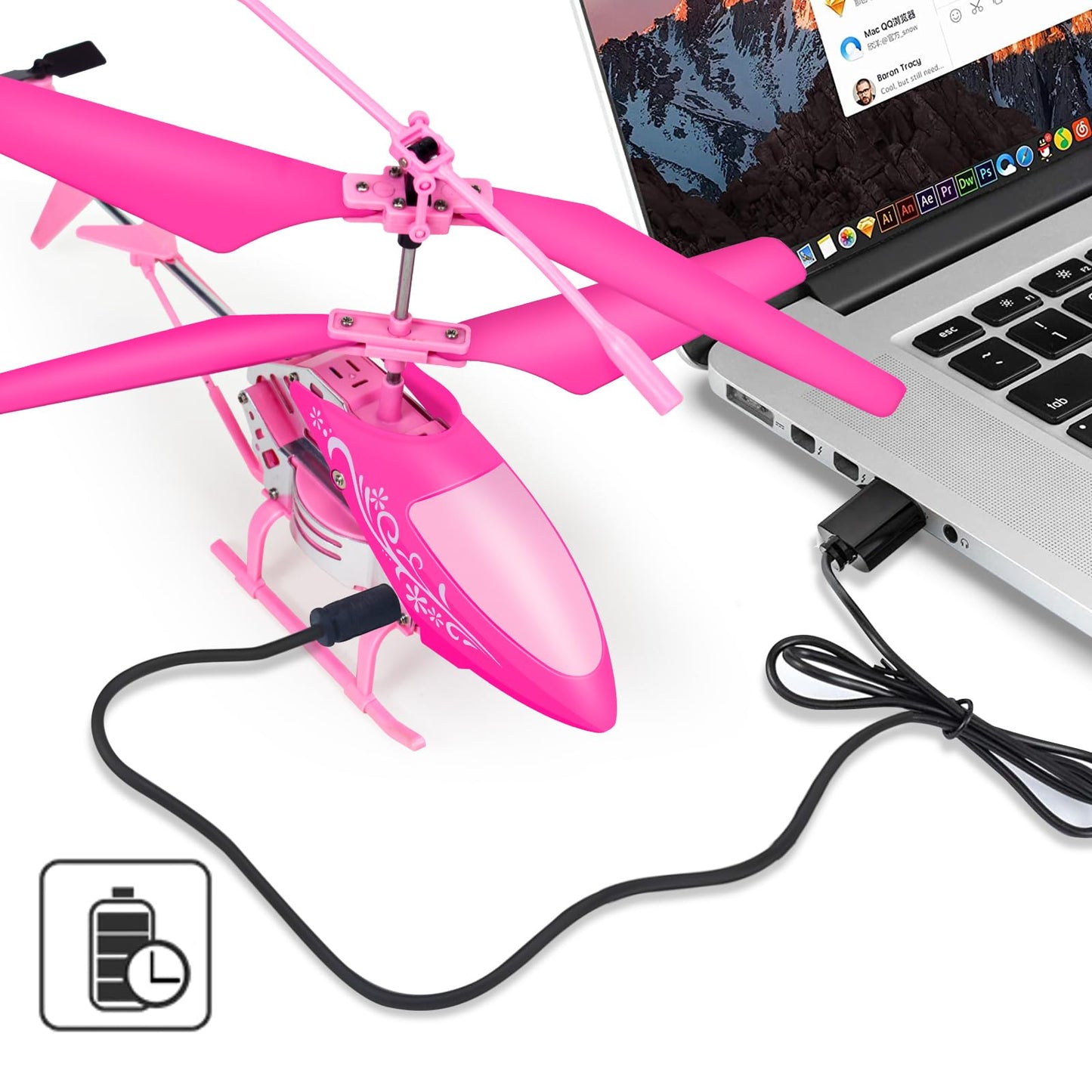 Remote Control Helicopter For Kids| Toys For Ages 5-7 8-10| Rc Helicopter Toys W/T Led Lights, 3.5 Channel, Gyro Stabilizer, Alt