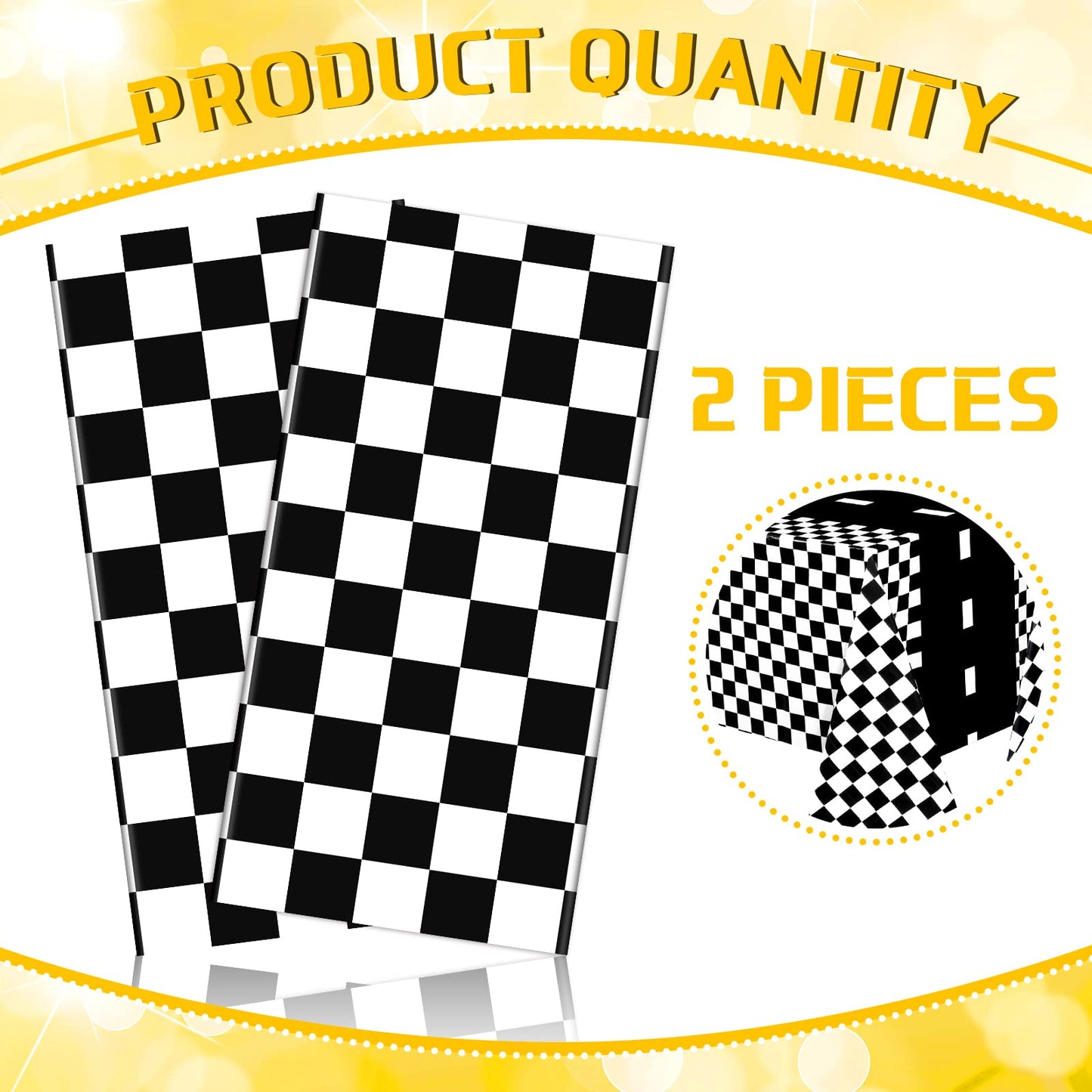 Irenare 2 Sheets Car Birthday Party Supplies Racing Party Decorations Road Tablecloth Racetrack Table Runner Table Covers for Ki