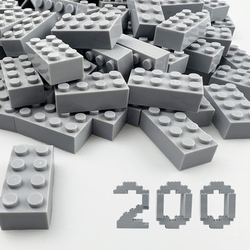 Huizdq 200 Piece Classic Building Bricks, 2X4 Building Blocks Stem Creative Building Toys, 100% Compatible With All Major Brands