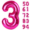 Hot Pink 3 Balloon, Number Balloons 40 Inch, 3Rd Birthday Decorations For Kids Girls Women Party Supplies For Party Decorations,