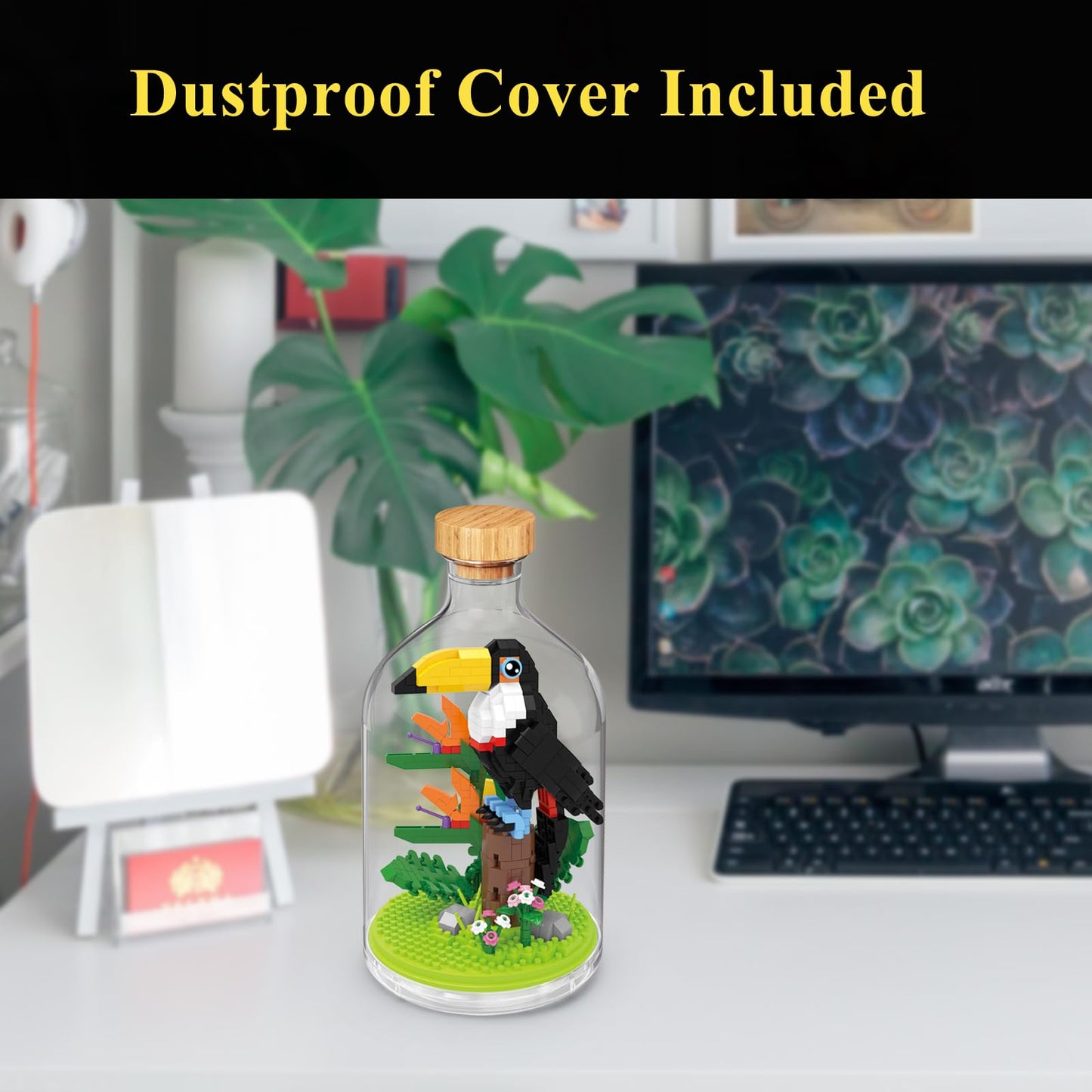 OLTLYUNH Creative Toucan Toy Building Set mature-themed Mini Animal Friend Set Party Favors Gift for Kid Animal Lover Office Home Decor Birds Building Block Kit New Year Easter Birthday Gift for Boys Girls