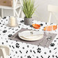 Qeymn Puppy Paw Print Plastic Tablecloth Table Cover, Pupply Paw Print Table Cloth, Disposable Rectangle Table Covers For Kids B