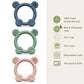 Pandaear 3 Pack Silicone Teething Toys - Baby Teething Rings, Bpa Free Teether For 0-12 Months, Soothing Sore Gums
