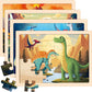 4 Packs Puzzles For Kids Ages 4-6, Wooden Dinosaur Puzzles For Toddlers Ages 2-4, Preschool Educational Dino Puzzles Boards Toys