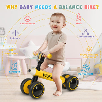 Wudola Baby Balance Bike for Ages 10-36 Months, Toddler Balance Bike with No Pedal, Silence Wheels Ride-on Toy Infant Bike for 1