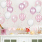 Biapian Pink Balloons, 60 Pcs Pink And White Balloons, 12 Inch Metallic Pink Confetti Balloons Pearl Latex Balloon Helium For Gi
