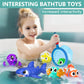 Gzhfmus No Hole Mold Free Baby Bath Toys For Kids Ages 1-3,Water Toys For Babies And Toddlers,Ocean Animal Bath Toys For Bathtub,Shower,Beach, Pool,Water Table,Boys Girls Gifts With Storage Bag