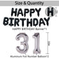 Naninuneno 31St Black Silver Birthday Party Decorations For Men Women, Happy 31 Birthday Party Supplies With Black Happy Birthda