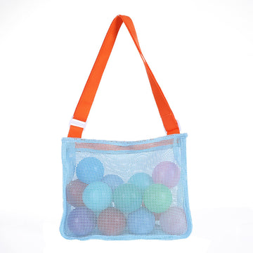 UTTPLL Mesh Beach Bag Adjustable Kids Quick Dry Colorful Net Tote for Seashell Collecting Beach Totes Swimming Accessories for T