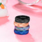Hothink Anxiety Rings Fidget Rings For Women Spinner Rings For Anxiety 4Pcs 6Mm Rainbow Titanium Steel Rings Size 5-11 (Snakeski