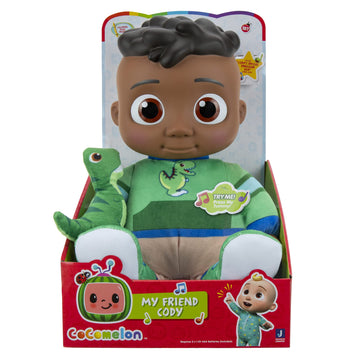 Cocomelon My Friend Cody With Dinosaur Plush - Plays ‘Cody’S Special Dinosaur Day’ Song Clips - Press Tummy For Music And Phrases - Toys For Preschoolers