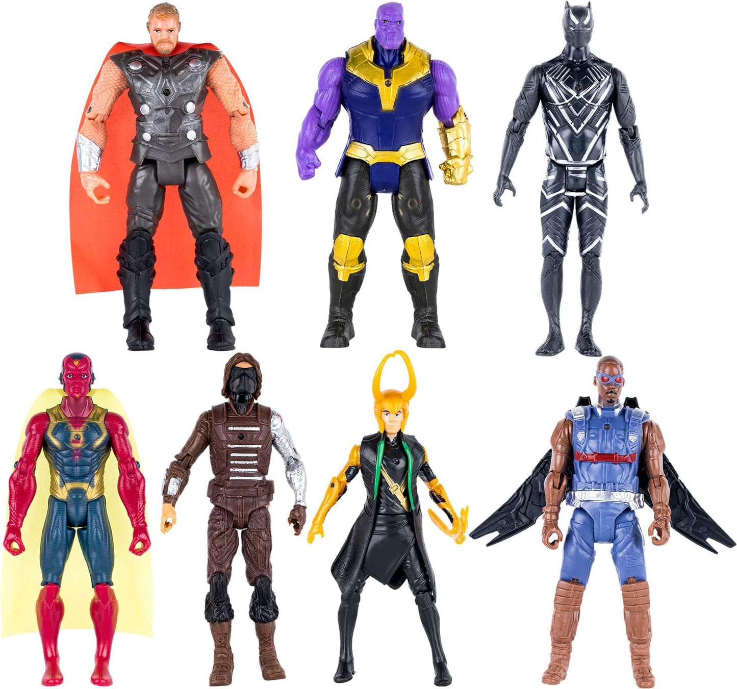 Muksse 14 Pcs Big Set Superhero Action Figures - Collectible Models 6.5-Inches Tall, Exclusive Set Superhero Toys, For Kids, Fig