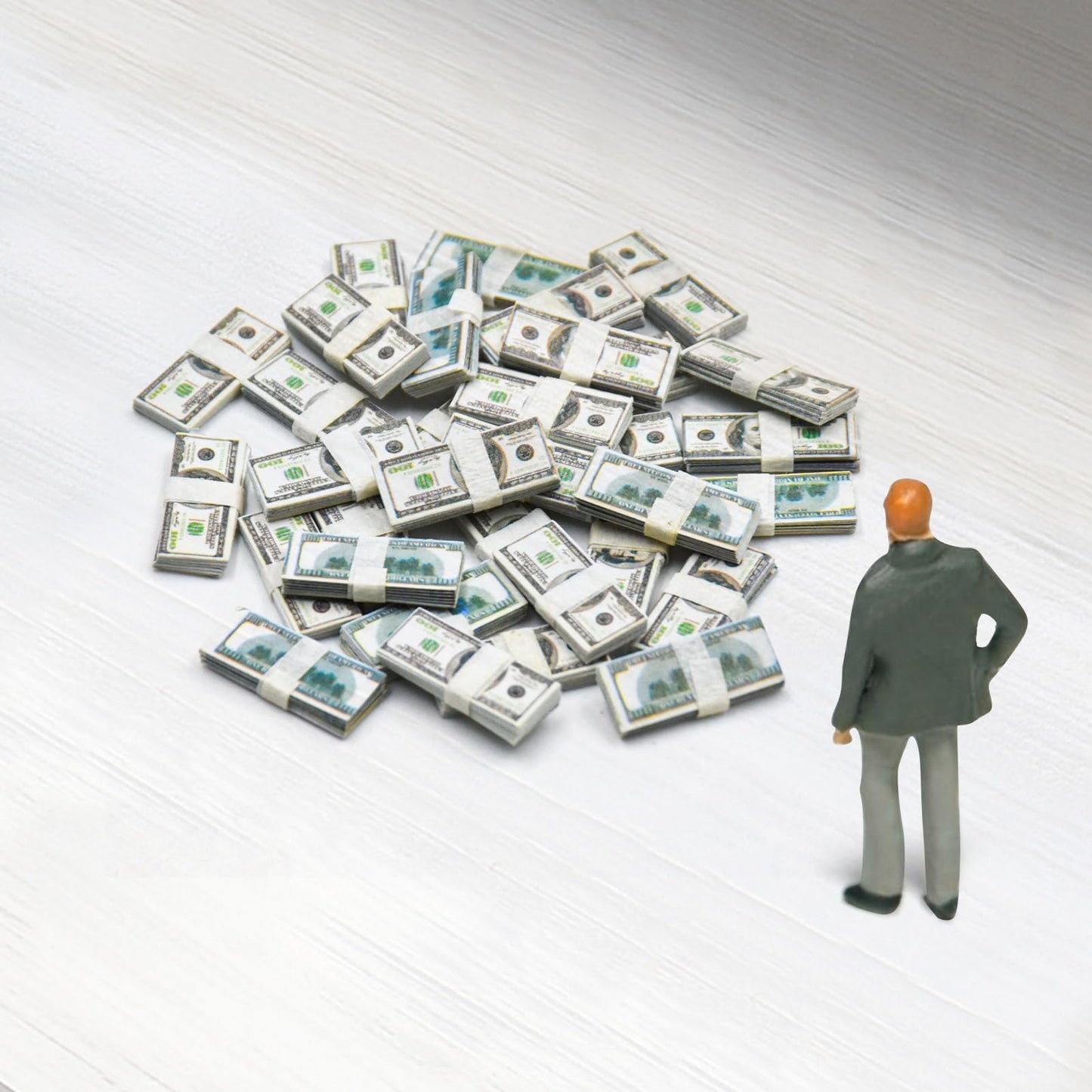 500PCS Miniature Scene Model 100 Dollar Bills for Dollhouse 1:12 Dollar Bills for Dollhouse Accessories