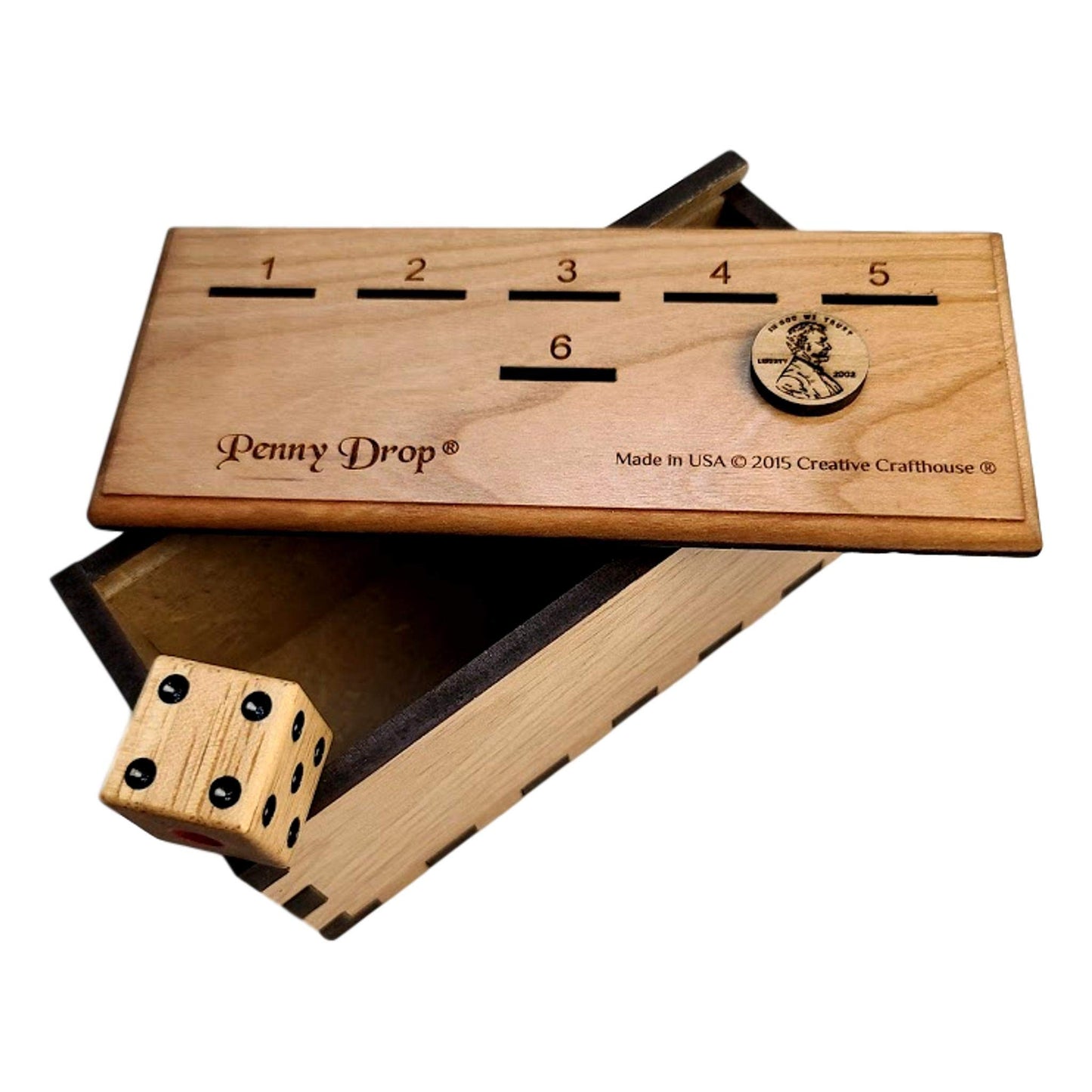 Creative Crafthouse Penny Drop Game - Premium Woodgrain Color Edition
