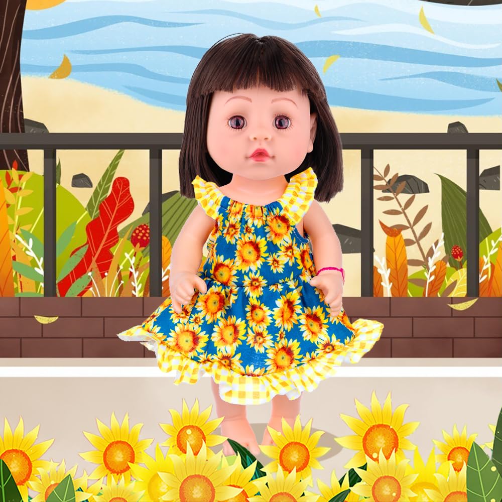 Ecorelf 10Pcs Alive Doll Baby Doll Clothes And Accessories - Including Dresses,T-Shirts,Pants,Jumpsuit,Bell-Bottomed Pants For K