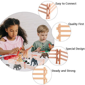 40Pcs Plastic Horse Fence Toys Farm Barn Corral Fencing Accessories Playset For Paddock Horse Stable Horse Figures, Horse Toys Panel Accessories Gift For Toddlers Kids