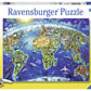 Ravensburger 300-Piece World Landmarks Map Jigsaw Puzzle for Kids | Educational, Multicolor, FSC Certified Cardboard