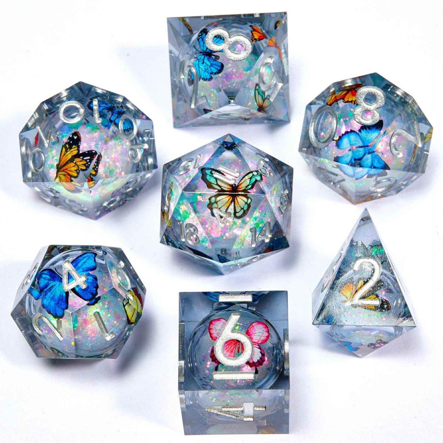 Liquid Core Dice Set Dungeons and Dragons D&D, Polyhedron DND Resin dice Set, Used for Role-Playing dice Magic Pathfinder Game D