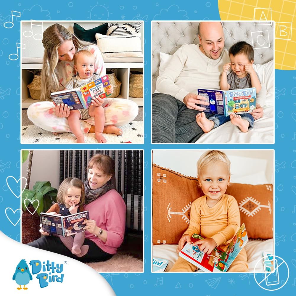 Ditty Bird Spanish Nursery Rhymes Book | Animal And Bedtime | Spanish Bilingual Musical Books For Toddler | Fun, Interactive Sou